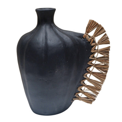 ΕΠΙΤΡΑΠΕΖΙΟ ΔΙΑΚΟΣΜΗΤΙΚΟ JEBB HM4689.01 ΜΑΥΡΗ ΤΕΡΑΚΟΤΑ & GRASS--32x15x33Υεκ.