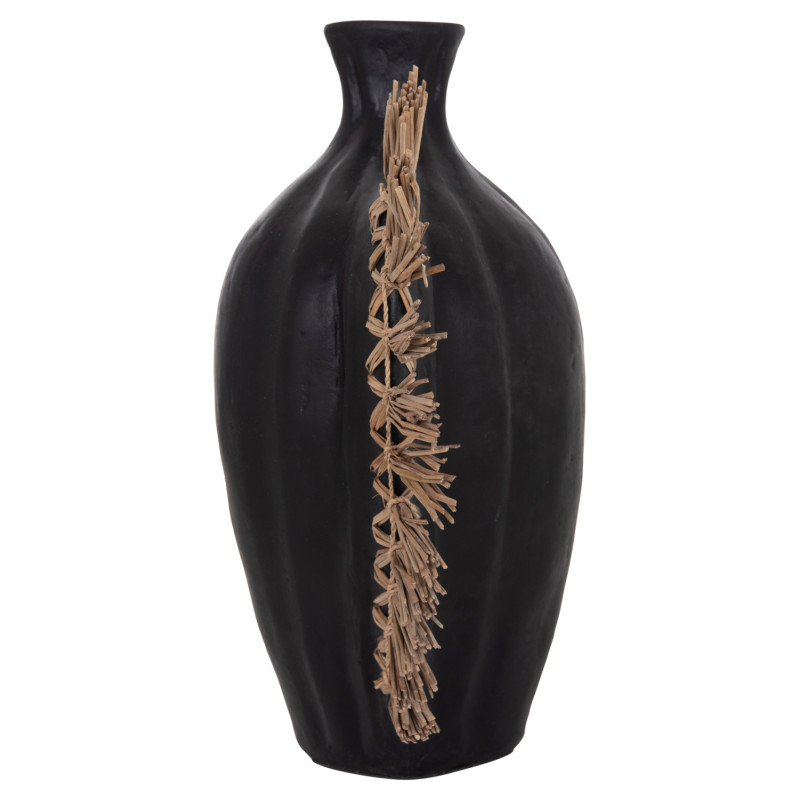 ΕΠΙΤΡΑΠΕΖΙΟ ΔΙΑΚΟΣΜΗΤΙΚΟ JEBB HM4689.01 ΜΑΥΡΗ ΤΕΡΑΚΟΤΑ & GRASS--32x15x33Υεκ.