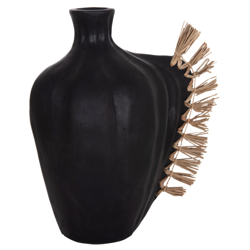 ΕΠΙΤΡΑΠΕΖΙΟ ΔΙΑΚΟΣΜΗΤΙΚΟ JEBB HM4689.01 ΜΑΥΡΗ ΤΕΡΑΚΟΤΑ & GRASS--32x15x33Υεκ.