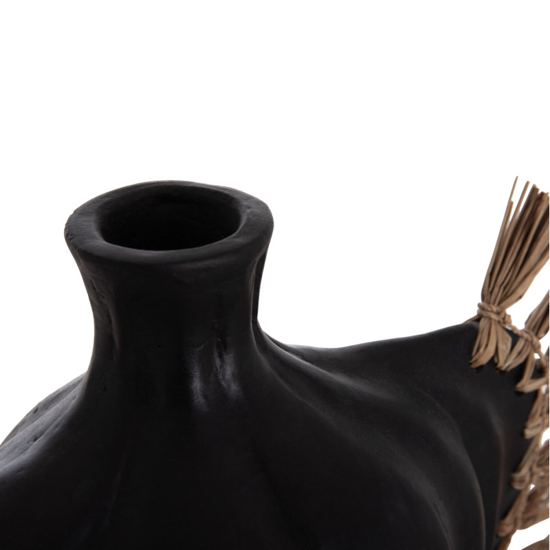 ΕΠΙΤΡΑΠΕΖΙΟ ΔΙΑΚΟΣΜΗΤΙΚΟ JEBB HM4689.01 ΜΑΥΡΗ ΤΕΡΑΚΟΤΑ & GRASS--32x15x33Υεκ.