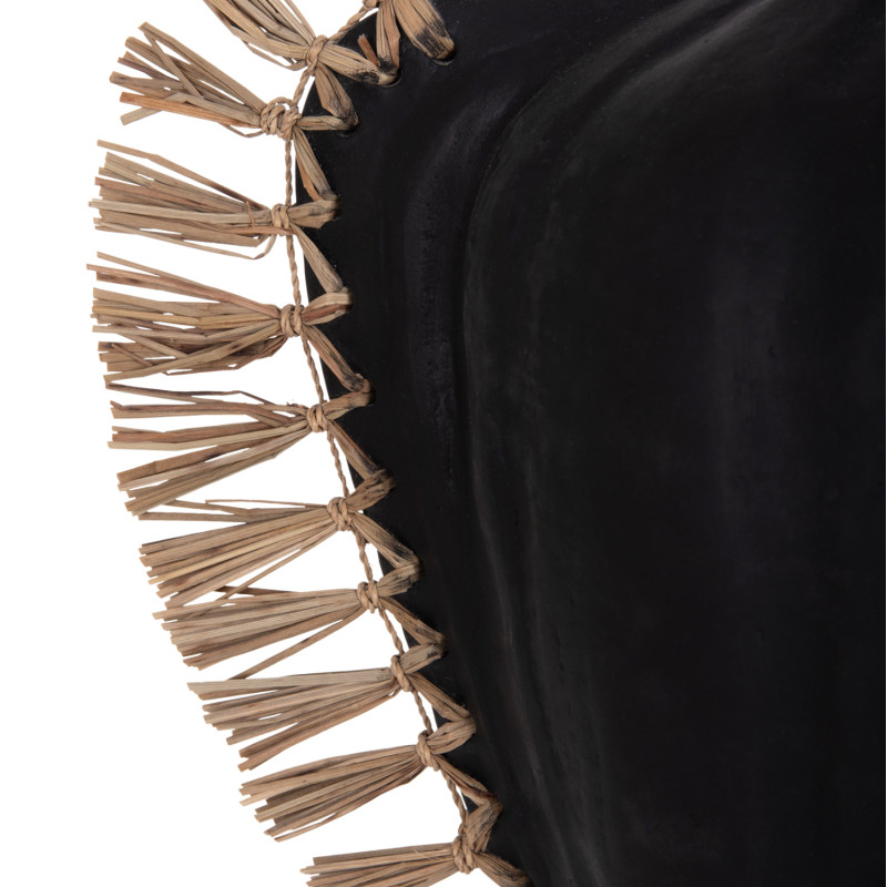 ΕΠΙΤΡΑΠΕΖΙΟ ΔΙΑΚΟΣΜΗΤΙΚΟ JEBB HM4689.01 ΜΑΥΡΗ ΤΕΡΑΚΟΤΑ & GRASS--32x15x33Υεκ.