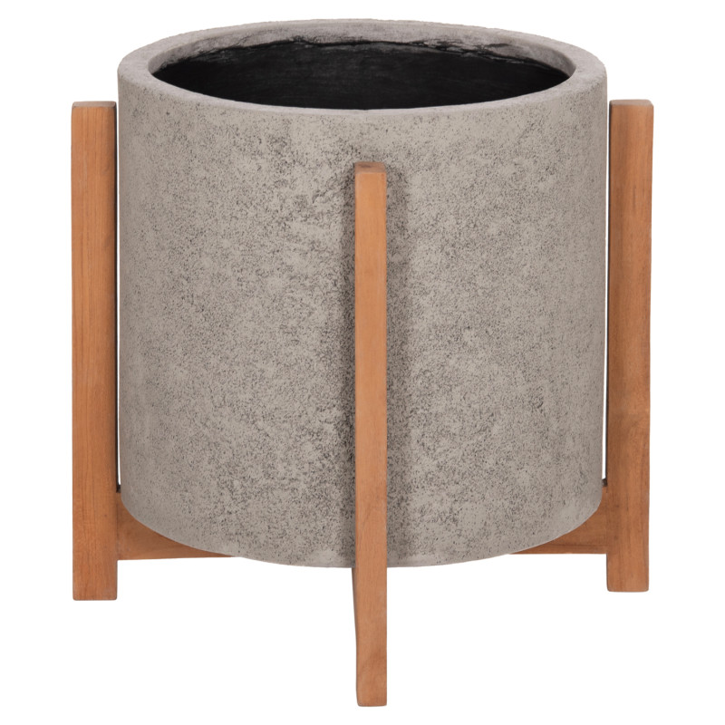 ΓΛΑΣΤΡΑ ΕΣΩΤ.ΧΩΡΟΥ HOFF HM4682.03M FIBER CEMENT ΓΚΡΙ-TEAK ΒΑΣΗ Φ40x39Υεκ