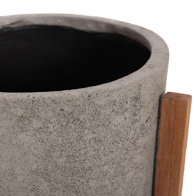 ΓΛΑΣΤΡΑ ΕΣΩΤ.ΧΩΡΟΥ HOFF HM4682.03M FIBER CEMENT ΓΚΡΙ-TEAK ΒΑΣΗ Φ40x39Υεκ