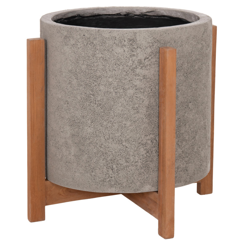 ΓΛΑΣΤΡΑ ΕΣΩΤ.ΧΩΡΟΥ HOFF HM4682.03M FIBER CEMENT ΓΚΡΙ-TEAK ΒΑΣΗ Φ40x39Υεκ