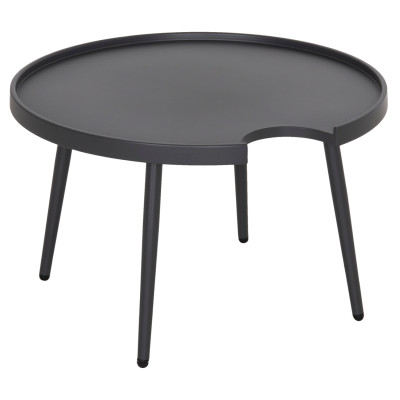 ΤΡΑΠΕΖΙ ΜΕΣΗΣ ΣΤΡΟΓΓΥΛΟ ΕΞ.ΧΩΡΟΥ TEROC HM6434.01 ΑΛΟΥΜΙΝΙΟ ΓΚΡΙ Φ70x44Υεκ