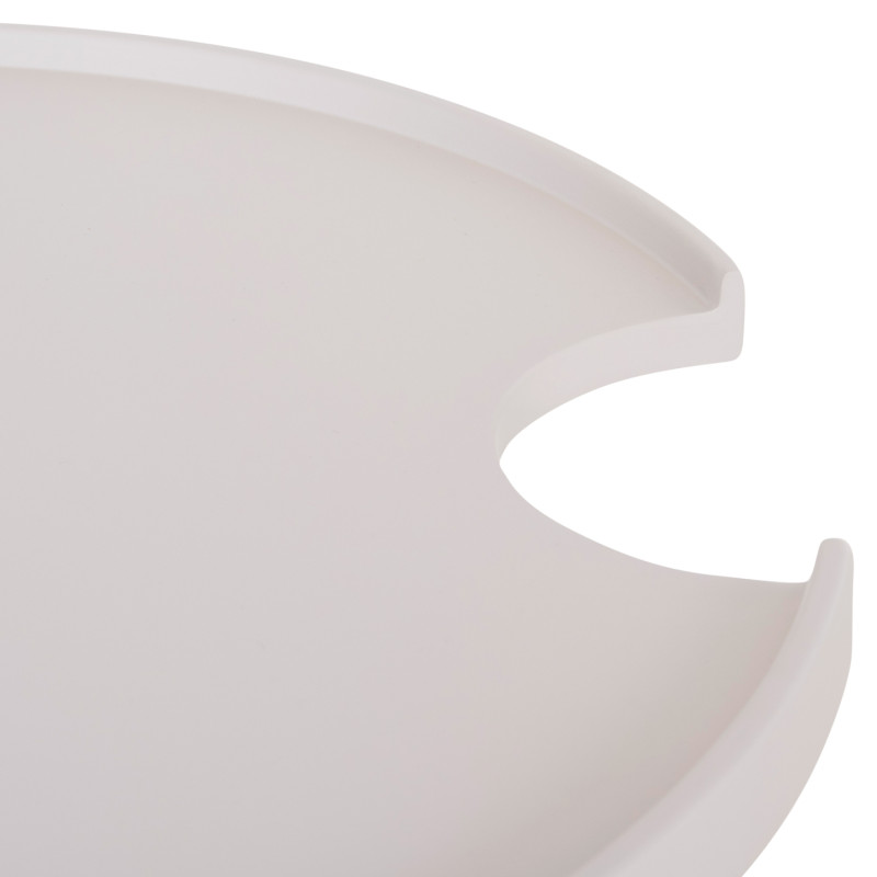 ΤΡΑΠΕΖΙ ΜΕΣΗΣ ΣΤΡΟΓΓΥΛΟ ΕΞ.ΧΩΡΟΥ TEROC HM6434.02 ΑΛΟΥΜΙΝΙΟ ΛΕΥΚΟ Φ70x44Υεκ