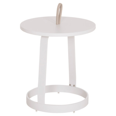 ΤΡΑΠΕΖΙ ΒΟΗΘΗΤΙΚΟ ΕΞ.ΧΩΡΟΥ MINO HM6432.02 ΑΛΟΥΜΙΝΙΟ ΛΕΥΚΟ & ΣΧΟΙΝΙ ΜΠΕΖ Φ47x53Υεκ