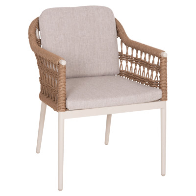 ΠΟΛΥΘΡΟΝΑ BOXER HM6556.02 ΑΛΟΥΜΙΝΙΟ & OLEFIN ΜΠΕΖ-TWIST WICKER 58x60x80Yεκ