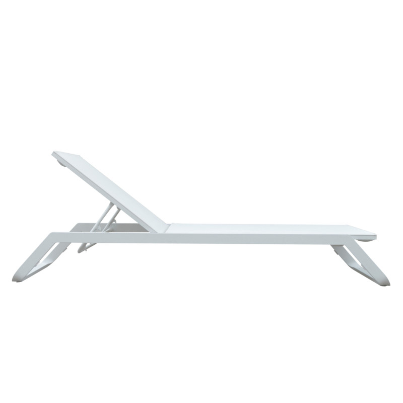 ΞΑΠΛΩΣΤΡΑ ΑΛΟΥΜΙΝΙΟΥ MARIMAR HM6562.02 ΣΚΕΛΕΤΟΣ & TEXTILENE ΛΕΥΚΟ 220x67.5x31.5Υεκ