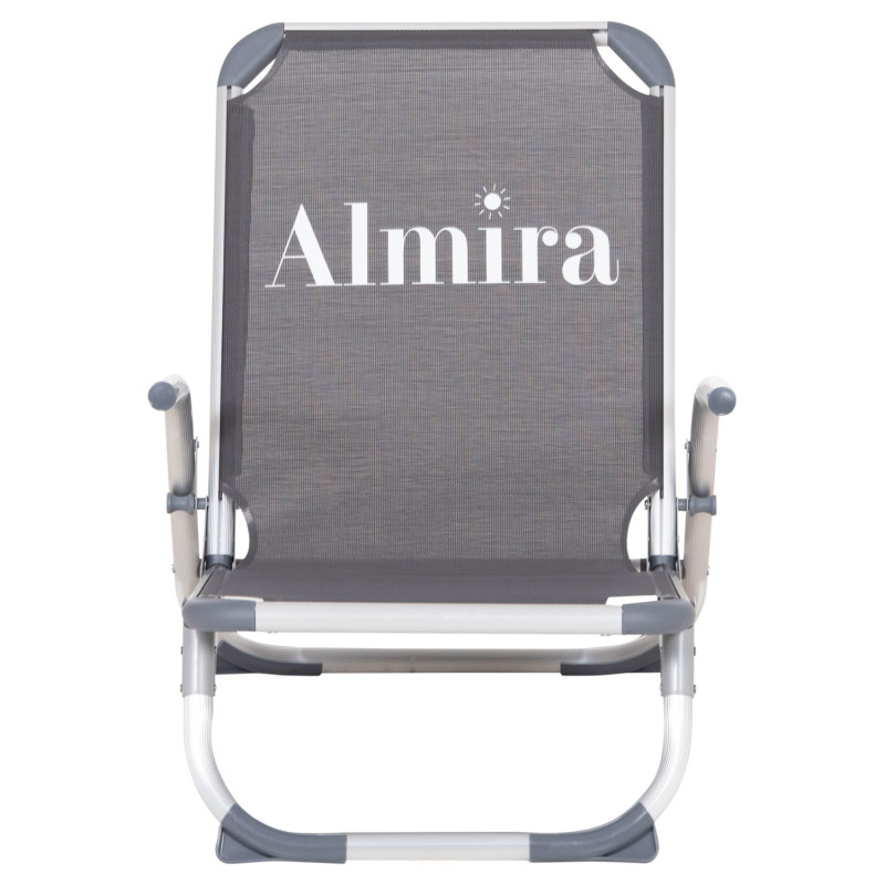 ΚΑΡΕΚΛΑΚΙ ΠΑΡΑΛΙΑΣ ΑΛΟΥΜINIOY ΒΑΡ.ΤΥΠΟΥ ΨΗΛΗ ΠΛΑΤΗ ALMIRA HM5053.10 ΓΚΡΙ 55x71x66Υεκ