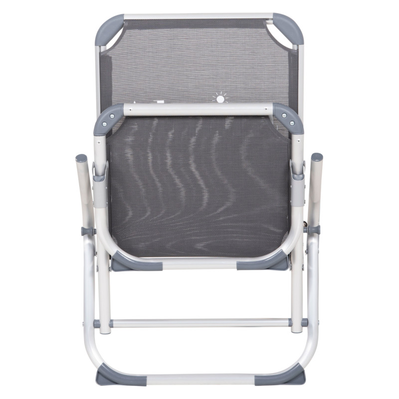 ΚΑΡΕΚΛΑΚΙ ΠΑΡΑΛΙΑΣ ΑΛΟΥΜINIOY ΒΑΡ.ΤΥΠΟΥ ΨΗΛΗ ΠΛΑΤΗ ALMIRA HM5053.10 ΓΚΡΙ 55x71x66Υεκ