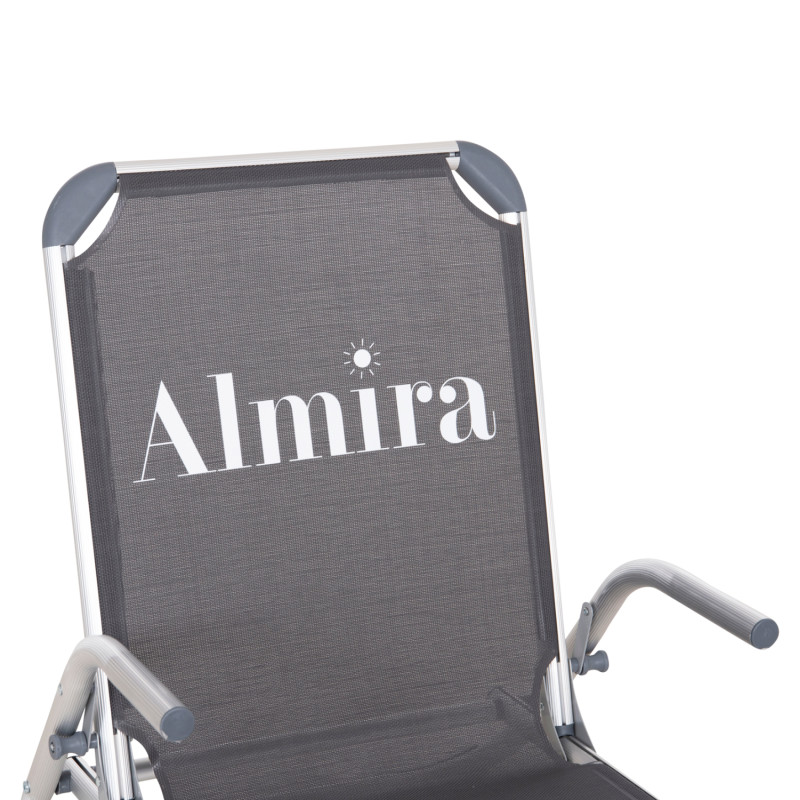 ΚΑΡΕΚΛΑΚΙ ΠΑΡΑΛΙΑΣ ΑΛΟΥΜINIOY ΒΑΡ.ΤΥΠΟΥ ΨΗΛΗ ΠΛΑΤΗ ALMIRA HM5053.10 ΓΚΡΙ 55x71x66Υεκ