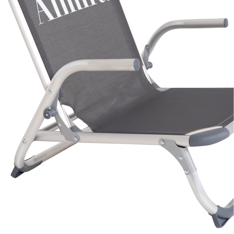 ΚΑΡΕΚΛΑΚΙ ΠΑΡΑΛΙΑΣ ΑΛΟΥΜINIOY ΒΑΡ.ΤΥΠΟΥ ΨΗΛΗ ΠΛΑΤΗ ALMIRA HM5053.10 ΓΚΡΙ 55x71x66Υεκ