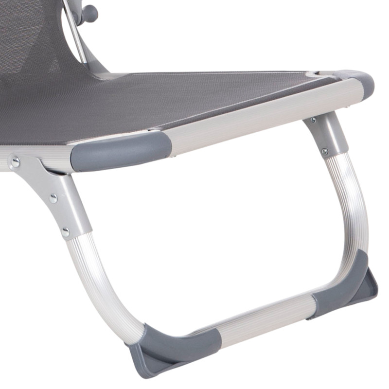 ΚΑΡΕΚΛΑΚΙ ΠΑΡΑΛΙΑΣ ΑΛΟΥΜINIOY ΒΑΡ.ΤΥΠΟΥ ΨΗΛΗ ΠΛΑΤΗ ALMIRA HM5053.10 ΓΚΡΙ 55x71x66Υεκ