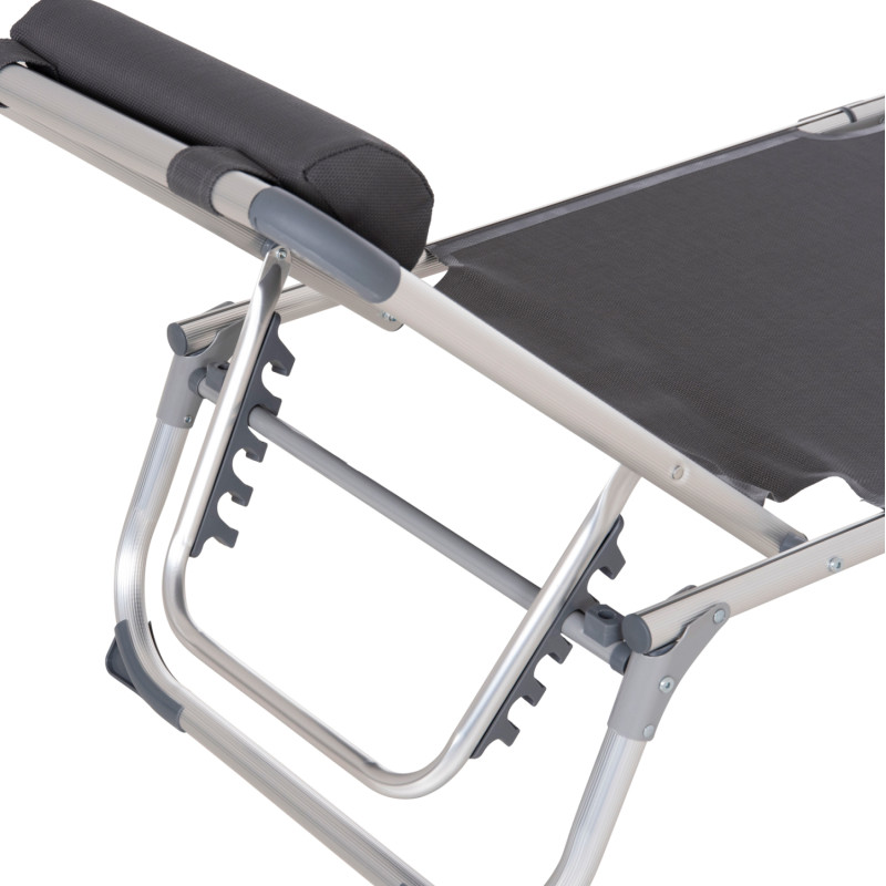 ΞΑΠΛΩΣΤΡΑ ΠΑΡΑΛΙΑΣ ΑΛΟΥΜΙΝΙΟΥ ΒΑΡ.ΤΥΠΟΥ ALMIRA HM5054.10 ΓΚΡΙ TEXTILENE 187x59x78Υεκ