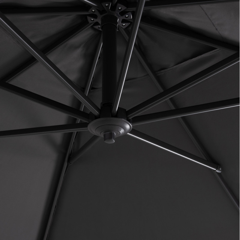 ΟΜΠΡΕΛΑ ΠΙΣΙΝΑΣ JAVANTE HM6623.01 ΓΚΡΙ ΑΛΟΥΜΙΝΙΟ & ΣΚΙΑΣΤΡΟ 2.7x2.7x2.7Yμ