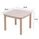 ΤΡΑΠΕΖΑΚΙ ΠΑΙΔΙΚΟ ΜΕ ΑΠΟΘ.ΧΩΡΟΥΣ RICKI HM18339.01 MDF & ΣΥΜΗΔΑ ΣΕ ΦΥΣΙΚΟ 65x65x47Υεκ