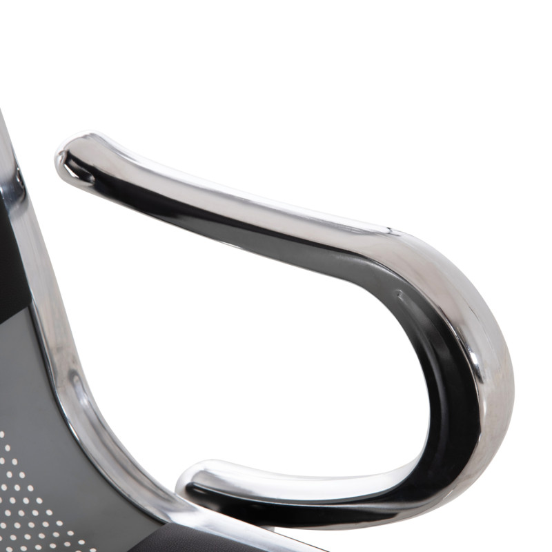 ΚΑΘΙΣΜΑ ΑΝΑΜΟΝΗΣ Τ.ΑΕΡΟΔΡΟΜΙΟΥ 3ΘΕΣΙΟ AVIATOR HM18400 ΜΕΤΑΛΛΟ ΜΕ PU ΜΑΥΡΟ 172x55x76Υ