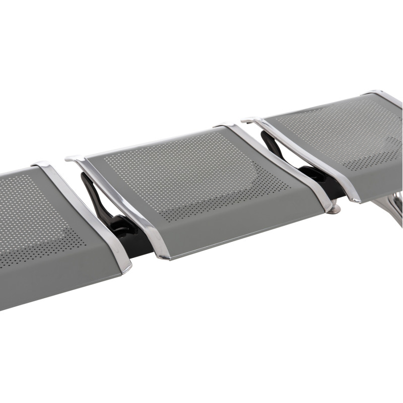 ΚΑΘΙΣΜΑ ΑΝΑΜΟΝΗΣ ΑΝΑΜΟΝΗΣ Τ.ΑΕΡΟΔΡΟΜΙΟΥ 3ΘΕΣΙΟ AVIATOR HM18404 ΜΕΤΑΛΛΟ MESH ΓΚΡΙ 148x50x40Υεκ