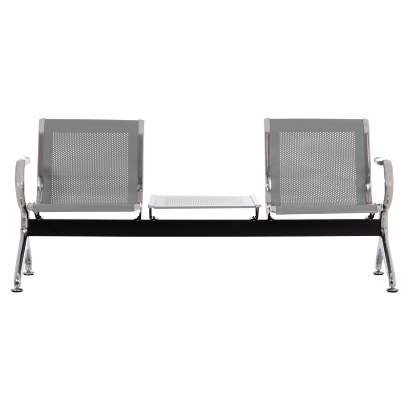 ΚΑΘΙΣΜΑ ΑΝΑΜΟΝΗΣ Τ.ΑΕΡΟΔΡΟΜΙΟΥ 2ΘΕΣΙΟ+ΤΡΑΠΕΖΙ AVIATOR HM18402 ΜΕΤΑΛΛΟ MESH ΓΚΡΙ 170x55x76Υεκ