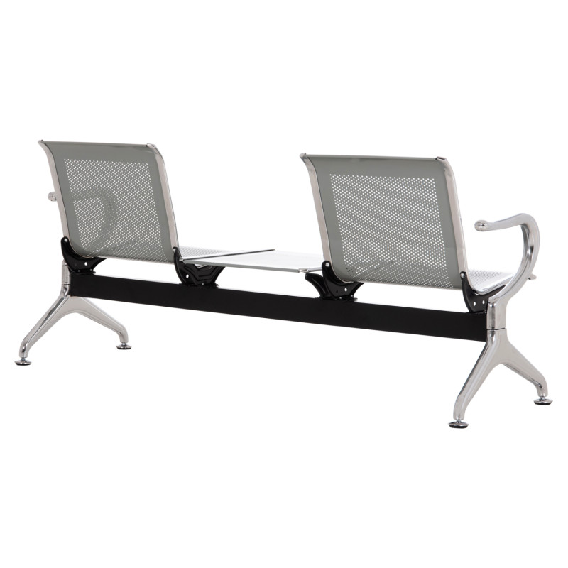 ΚΑΘΙΣΜΑ ΑΝΑΜΟΝΗΣ Τ.ΑΕΡΟΔΡΟΜΙΟΥ 2ΘΕΣΙΟ+ΤΡΑΠΕΖΙ AVIATOR HM18402 ΜΕΤΑΛΛΟ MESH ΓΚΡΙ 170x55x76Υεκ