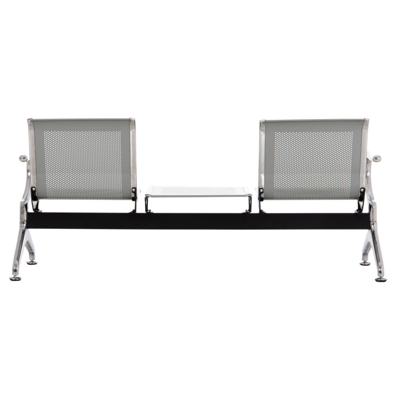 ΚΑΘΙΣΜΑ ΑΝΑΜΟΝΗΣ Τ.ΑΕΡΟΔΡΟΜΙΟΥ 2ΘΕΣΙΟ+ΤΡΑΠΕΖΙ AVIATOR HM18402 ΜΕΤΑΛΛΟ MESH ΓΚΡΙ 170x55x76Υεκ