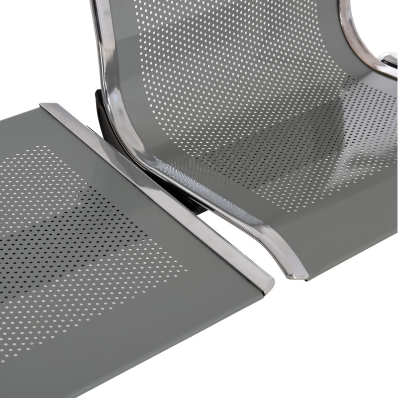 ΚΑΘΙΣΜΑ ΑΝΑΜΟΝΗΣ Τ.ΑΕΡΟΔΡΟΜΙΟΥ 2ΘΕΣΙΟ+ΤΡΑΠΕΖΙ AVIATOR HM18402 ΜΕΤΑΛΛΟ MESH ΓΚΡΙ 170x55x76Υεκ