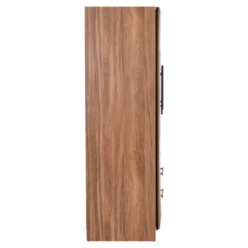 ΝΤΟΥΛΑΠΑ 3ΦΥΛΛΗ ΜΕ 2 ΣΥΡΤΑΡΙΑ HARRY HM18390.01 ΜΕΛΑΜΙΝΗ ΦΥΣΙΚΟ & ΜΑΥΡΟ 150x55x180Υεκ