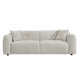 ΚΑΝΑΠΕΣ 3-ΘΕΣΙΟΣ JUNOA HM3333.02 ΕΚΡΟΥ ΥΦΑΣΜΑ 228x89x74Υεκ