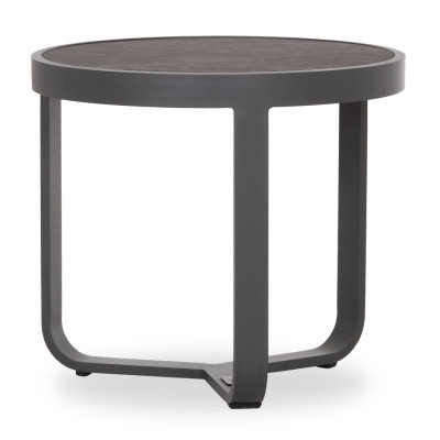 ΤΡΑΠΕΖΑΚΙ ΑΛΟΥΜΙΝΙΟΥ DEVIOUS SM6440.01 ΑΝΘΡΑΚΙ--ΓΚΡΙ SINTERED STONE TOP Φ45x41Υεκ.
