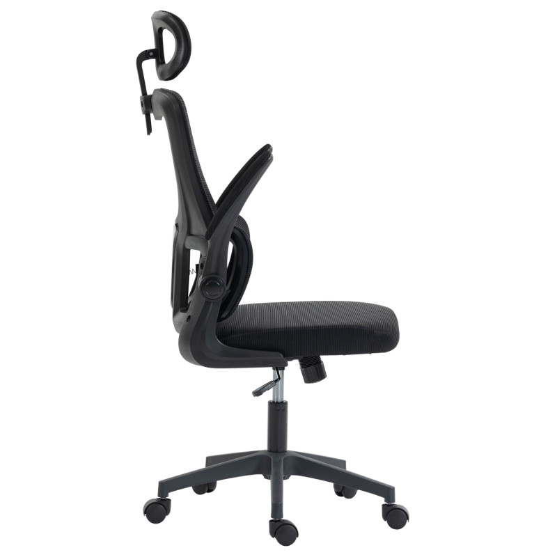 ΚΑΡΕΚΛΑ ΓΡΑΦΕΙΟΥ KESI HM1222.01 ΜΑΥΡO MESH & PP 52x50x122Υεκ.