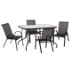 ΣΕΤ ΤΡΑΠΕΖΑΡΙΑΣ 5ΤΜΧ ADAM HM10896.03 ΤΡΑΠΕΖΙ 120x70εκ & 4 ΠΟΛΥΘΡΟΝΕΣ--ΜΑΥΡΟ ΣΕΤ ΤΡΑΠΕΖΑΡΙΑΣ 5ΤΜΧ ADAM HM10896.03 ΤΡΑΠΕΖΙ 120x70εκ & 4 ΠΟΛΥΘΡΟΝΕΣ--ΜΑΥΡΟ