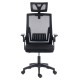 ΚΑΡΕΚΛΑ ΓΡΑΦΕΙΟΥ MATRON HM1226.01 ΜΑΥΡO PP & MESH ΥΦΑΣΜΑ 47x47x128Υεκ