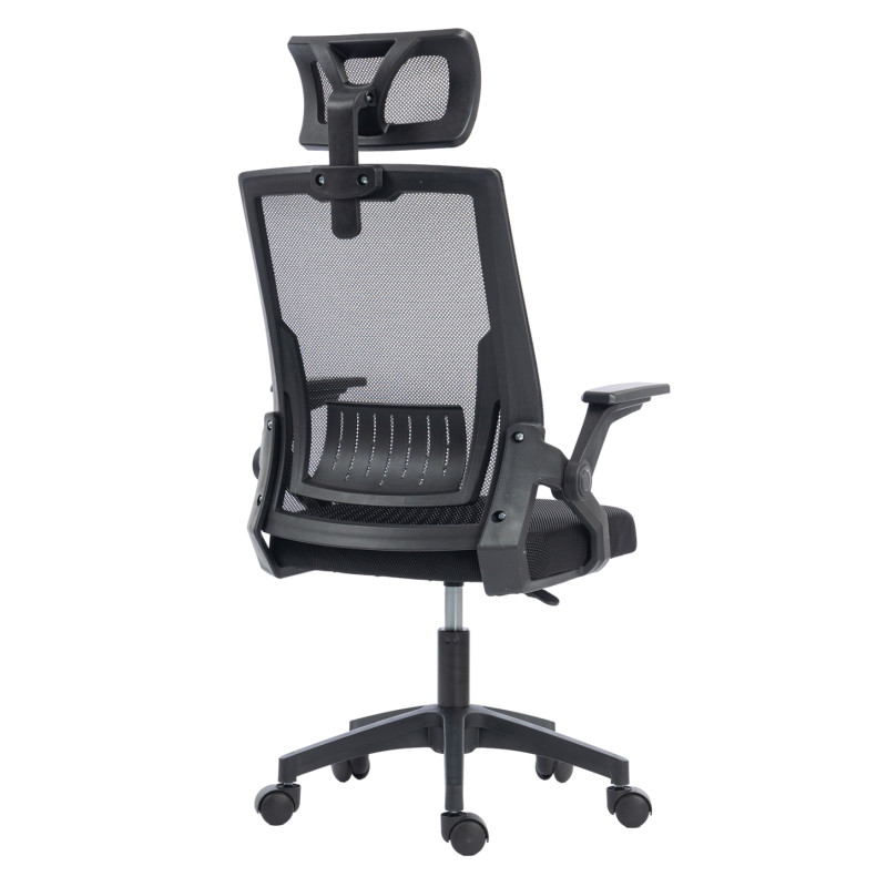 ΚΑΡΕΚΛΑ ΓΡΑΦΕΙΟΥ MATRON HM1226.01 ΜΑΥΡO PP & MESH ΥΦΑΣΜΑ 47x47x128Υεκ