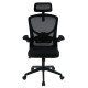 ΚΑΡΕΚΛΑ ΓΡΑΦΕΙΟΥ FLOATER HM1230.01 ΜΑΥΡO MESH & PP 62x62x106-116Υεκ