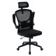 ΚΑΡΕΚΛΑ ΓΡΑΦΕΙΟΥ FLOATER HM1230.01 ΜΑΥΡO MESH & PP 62x62x106-116Υεκ