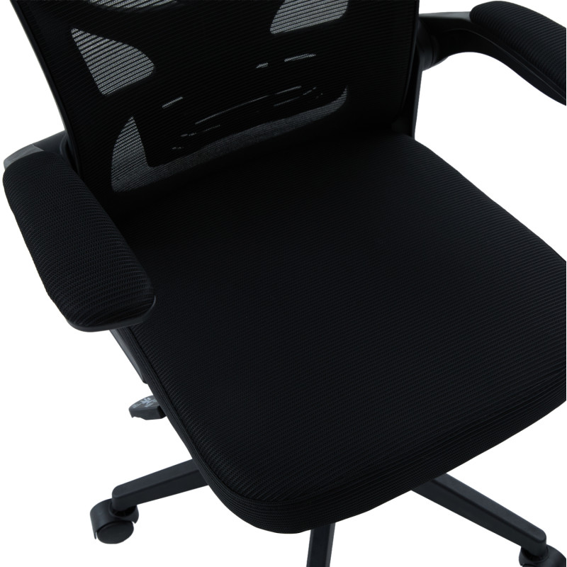ΚΑΡΕΚΛΑ ΓΡΑΦΕΙΟΥ FLOATER HM1230.01 ΜΑΥΡO MESH & PP 62x62x106-116Υεκ