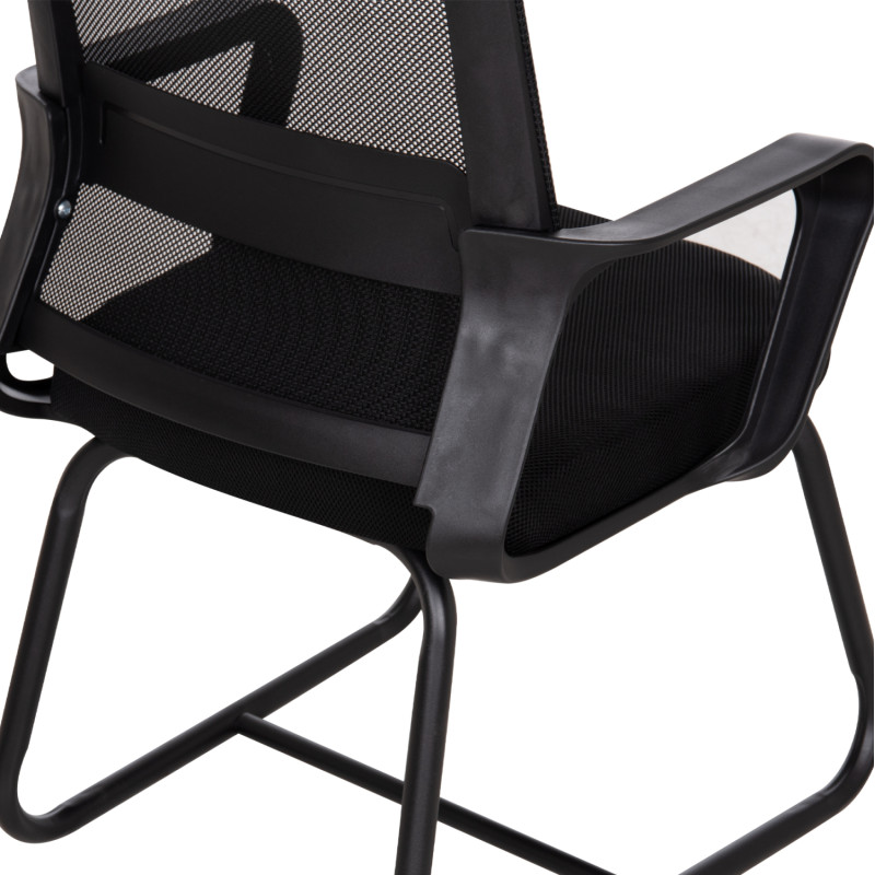 ΚΑΡΕΚΛΑ ΕΠΙΣΚΕΠΤΗ CASTER HM1228.01 PP--MESH--ΜΕΤΑΛΛΟ ΜΑΥΡΟ 46x52x94Υεκ