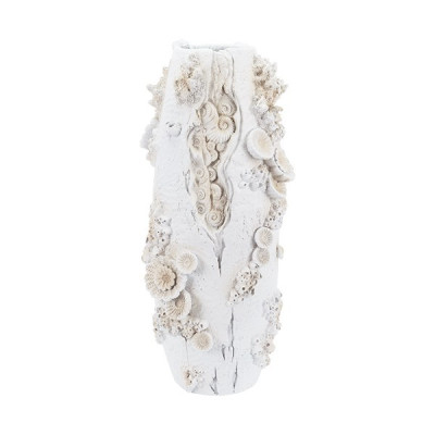 ΒΑΖΟ ΜΕ ΚΟΧΥΛΙΑ ΛΕΥΚΟ 17x17x35cm|819-01598