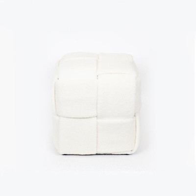 ΣΚΑΜΠΟ ΜΠΟΥΚΛΕ ΥΦΑΣΜΑ ΛΕΥΚΟ ΣΧΕΔΙΟ 38x38x40cm|750-12012