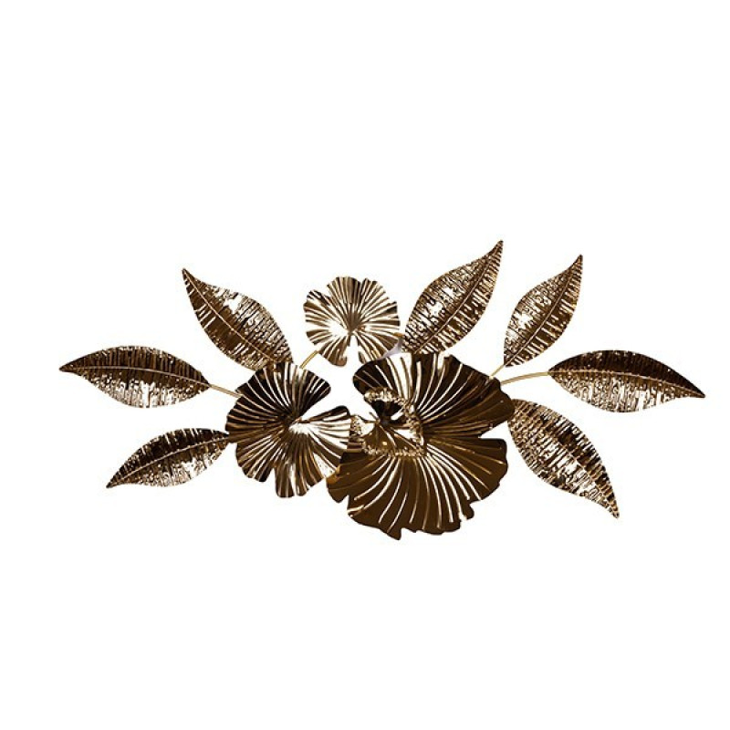 ΔΙΑΚΟΣΜΗΤΙΚΟ ΤΟΙΧΟΥ ΛΟΥΛΟΥΔΙ ΜΕΤΑΛΛΙΚΟ ΧΡΥΣΟ 121x6x54.5cm|812-30010