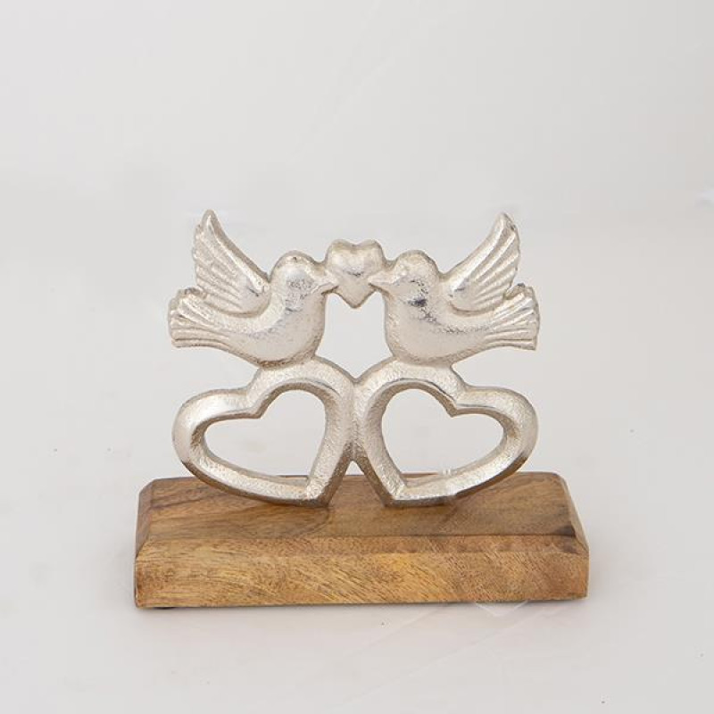ΠΟΥΛΙΑ ΜΕΤΑΛΛΙΚΑ - ΞΥΛΙΝΑ ΑΣΗΜΙ 15x5x13cm|752-11604