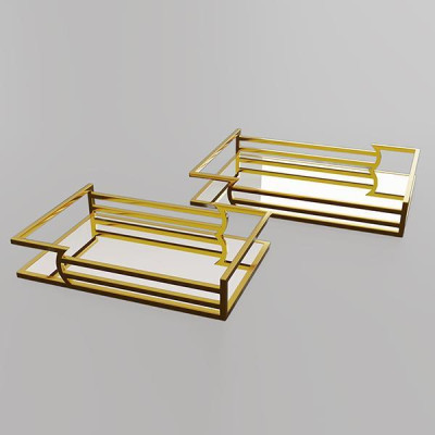 S/2 ΔΙΣΚΟΣ ΜΕΤΑΛΛΙΚΟΣ ΜΕ ΚΑΘΡΕΦΤΗ ΧΡΥΣΟΣ 35x25x5cm / 30.5x20.5x5cm|819-00083 S/2 ΔΙΣΚΟΣ ΜΕΤΑΛΛΙΚΟΣ ΜΕ ΚΑΘΡΕΦΤΗ ΧΡΥΣΟΣ 35x25x5cm / 30.5x20.5x5cm|819-00083