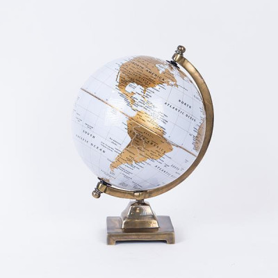 ΥΔΡΟΓΕΙΟΣ ΜΕΤΑΛΛΙΚΗ ΧΡΥΣΗ - ΛΕΥΚΗ 22x22x32cm|752-19036