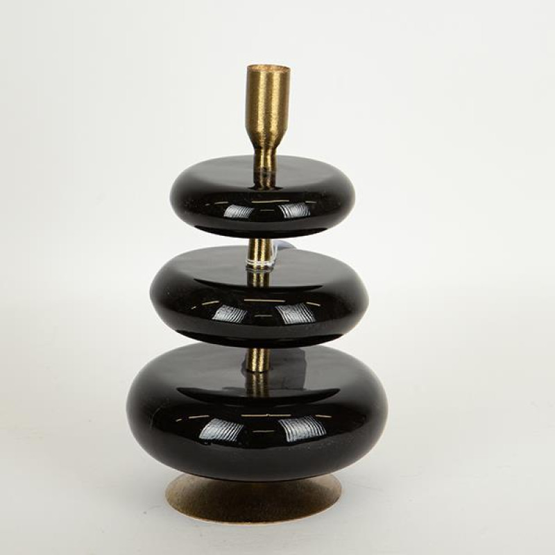 KΗΡΟΠΗΓΙΟ ΜΕΤΑΛΛΙΚΟ ΜΑΥΡΟ - ΧΡΥΣΟ 15x15x23cm|752-24076