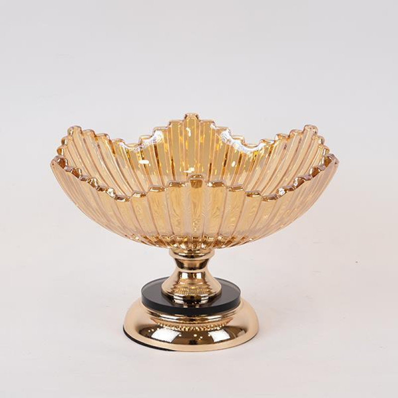 ΜΠΩΛ ΜΕΤΑΛΛΙΚΟ - ΓΥΑΛΙΝΟ ΧΡΥΣΟ 29x18cm|754-11022