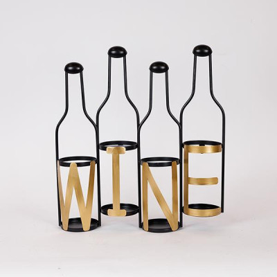 ΜΠΟΥΚΑΛΟΘΗΚΗ ΕΠΙΤΟΙΧΙΑ ΜΕΤΑΛΛΙΚΗ ΜΑΥΡΟ--ΧΡΥΣΟ 43.5x11x46.5cm|819-00364