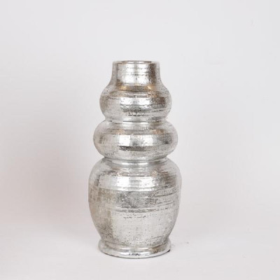 ΒΑΖΟ ΠΗΛΙΝΟ ΑΣΗΜΙ 18x18x36cm|819-00513