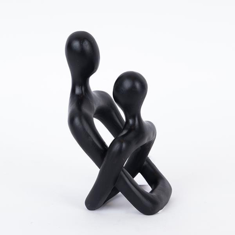 ΔΙΑΚΟΣΜΗΤΙΚΟ ΦΙΓΟΥΡΑ ΖΕΥΓΑΡΙ ΠΟΛΥΡΕΣΙΝ ΜΑΥΡΟ 11x11x18cm|752-27167