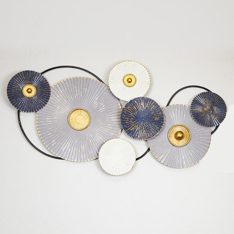 ΔΙΑΚΟΣΜΗΤΙΚΟ ΤΟΙΧΟΥ ΛΕΥΚΟ - ΜΠΛΕ - ΓΚΡΙ 103.5x4x53.5cm|755-10063